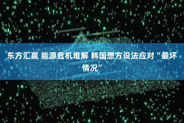 东方汇赢 能源危机难解 韩国想方设法应对“最坏情况”